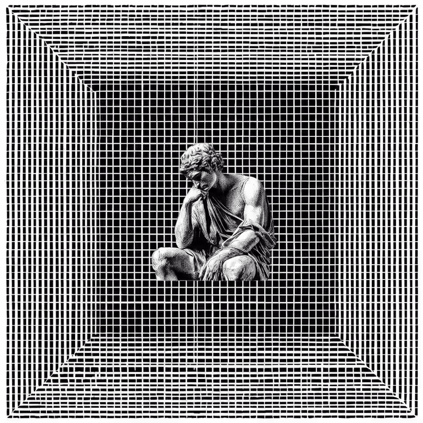 Geometric pattern inspired by Sol LeWitt